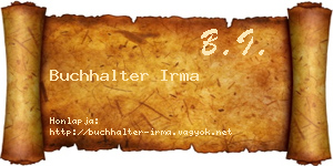 Buchhalter Irma névjegykártya